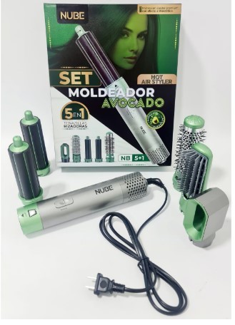 SECADOR CEPILLO ELECTR 5+1 AGUACATE NUBE